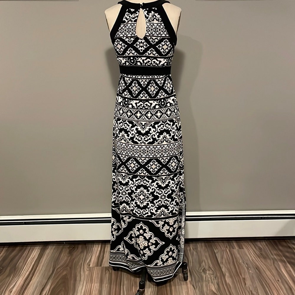 WHBM floor length sleeveless side split paisley dress - Picture 4 of 8